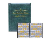 Monedas Coleccion 480 Bolsillos, Álbum de monedas,Colección de monedas,Bolsillos para álbumes de monedas,Libro de almacenamiento de monedas Álbum,para coleccionar Monedas y Monedas de Recuerdo (verde)