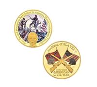 Monedas Conmemorativas De La Guerra Civil Estadounidense, Monedas Coleccionables, Monedas De Recuerdo Bañadas En Oro, Regalos De Colección