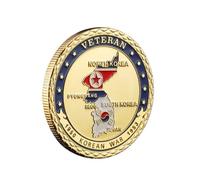 Monedas Conmemorativas De La Guerra De Corea, Paralelo 38, Moneda De Recuerdo Bañada En Oro, Honra A Nuestros Verdaderos Héroes, Colección para Veteranos, Regalos para Siempre