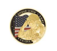 Monedas Conmemorativas De La Segunda Guerra Mundial, 6.6.1944, Moneda Bañada En Oro De La Playa De Omaha, Monedas De Recuerdo del Desembarco De Normandía, Regalos De Colección.