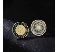Monedas Conmemorativas De Las Doce Constelaciones, Monedas De Diamante Chapadas En Oro, Colección De Monedas De Recuerdo Deseando Amor, Regalos