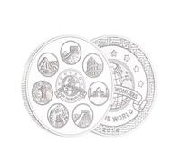 Monedas Conmemorativas De Las Siete Maravillas del Mundo, Monedas Coleccionables, Monedas De Recuerdo Plateadas, Regalos De Colección