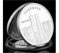 Monedas Conmemorativas De Los Atentados del 11 De Septiembre. Recuerdos para Siempre. Colección De Monedas De Recuerdo Bañadas En Plata Y Oro. Regalos.