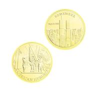 Monedas Conmemorativas De Los Atentados del 11 De Septiembre: Siempre Recordemos. Monedas De Recuerdo Bañadas En Oro. Regalos De Colección.