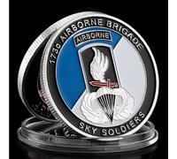 Monedas Conmemorativas Plateadas De La 173.ª Brigada Aerotransportada del Ejército De Los Estados Unidos, Soldados del Cielo, Colección De Monedas De Recuerdo, Regalos
