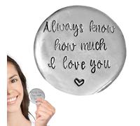 Monedas de bolsillo | Moneda de sentimiento hecha a mano de peltre | Tokens, colección de amor para tu pareja significativa, inspira a él/ella