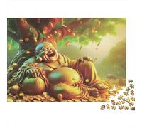Monedas de Oro de Buda Que se ríe Rompecabezas 1000 Piezas Cartón Grueso para Adolescentes 12-18, Entrenamiento De Lógica, Ocio De Vacaciones, Regalo Atencioso para Jóvenes Adultos 52x38cm/1000pcs