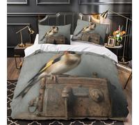 Monedas de oro Funda de Edredón Suave Juego de 3 Piezas Estampado 3D Cremallera Oculta incluye Fundas de Almohada Tema de finanzas de lujo Funda Edredon for Adolescentes Super king（260x220cm）