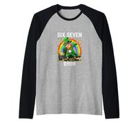 Monedas de Oro Lucky Dabbing Leprechaun Six Seven Bruh Rainbow Camiseta Manga Raglan