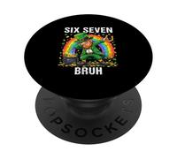 Monedas de Oro Lucky Dabbing Leprechaun Six Seven Bruh Rainbow PopSockets PopGrip Adhesivo