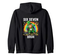 Monedas de Oro Lucky Dabbing Leprechaun Six Seven Bruh Rainbow Sudadera con Capucha