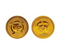 Monedas de Oro Pirata 100 Piezas Moneda de Simulación Reutilizable Duradera para Juguetes de Tesoros Piratas y Accesorios de Juegos de Caza de Tesoros para Decoraciones de Fiestas de (Dorado)