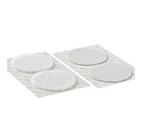 Monedas de velcro de fuerza industrial, círculos en blanco y negro (blanco, 5 pares)