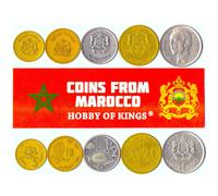 monedas mixtas de Marruecos | 5 santimat por 1 d?rham | Moneda marroqu? desde 1960