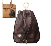 Monedas - Pequeño Cuero Llaves Funda Cuero Genuino Vaca Cartera | Compacto Elegante Bolso Moneda, Llaves, Cosméticos, Tarde, Viajes, Diario Uso Cosméticos | Regalo Perfecto, marrón, Se référer au