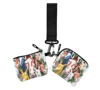 Monedero 3D colorido para mujer, monedero, tarjetero, mini organizador de tarjetas de moda con llavero para uso diario, 2 piezas