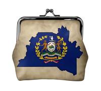 Monedero abstracto de la bandera del estado de Kentucky Map02 para mujer, monedero pequeño con cierre de beso, para monedas, tarjetas, objetos pequeños