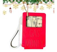 Monedero Adornos De Navidad,Monedero De Navidad | Depósito de aceite de coche Diseño Titular de Plata Único de Navidad,Titular de Dólar de Dinero Líquido para la Decoración del Coche, c, Se référer au
