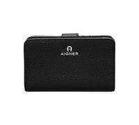 Monedero Aigner Ivy Wallet negro con detalles plateados