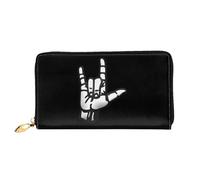 Monedero ASL Te Amo Lenguaje De Señas Change Purse Elegante Coin Purse Retro Bolso Dinero para Damas, Adolescente, Profesor