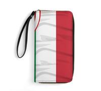 Monedero Bandera De Estados Unidos Y Bandera De Italia Billetera Bolsa Elegante Carteras Tarjeteros con Cremallera Carteras para Mejor Amigo, Madre, Profesor