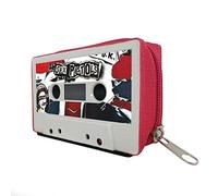 Monedero Cartera Mujer Hombre Billetera con Cremallera Retro Vintage - Artesanal Hecho a Mano con Cintas de Cassettes Tarjetero Diseño Reciclado Tamaño Pequeño Regalo Original Sex Pistols Portamonedas