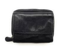 Monedero compacto de cuero genuino para mujer y hombre - pequeño portamonedas con protección RFID, 2 compartimentos para billetes, bolsillo con cremallera para monedas, cuero genuino, S, Casual