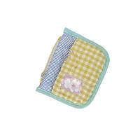 Monedero compacto de tela para uso diario, fácil de llevar, organizador de dinero, bonito regalo para amigas, hermanas, práctica bolsa de artículos pequeños, Amarillo, Mass Beauty