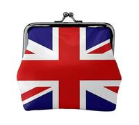 Monedero con bandera del Reino Unido. Monedero de doble cara para mujer, pequeño tarjetero de piel sintética