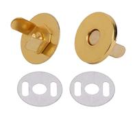 Monedero con broches magnéticos dorados de 18 mm, cierres de doble remache con 2 arandelas de respaldo de metal, botón para manualidades, bolsos y ropa - 20 piezas