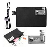 Monedero con Cerradura, Bolsa de Documentos con Cerradura, Monedero pequeño, Caja Fuerte portátil, Bolsa Impermeable para Objetos de Valor, Dinero, Pasaporte, Archivo bancario, Joyas