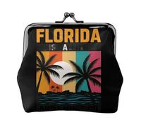 Monedero con cierre de beso con diseño de texto en inglés "We're Going to Florida" para monedas y tarjetas