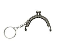 Monedero con cierre de beso de 2 pulgadas, arco de metal, monedero, bola de remolque, fabricación de embrague, marco de metal, monedero, bolsa de manualidades, varios colores, b, One Size