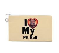 Monedero con cremallera "I Love My Pit Bull"