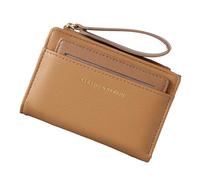 Monedero con cremallera para mujer | Cartera ligera para objetos pequeños | Monedero multifuncional de gran capacidad para notas importantes, marrón, Se référer au descriptif, Consulte la descripción