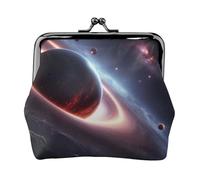 Monedero con diseño de galaxia planeta, elegante, único, con cierre de beso, impermeable, para monedas