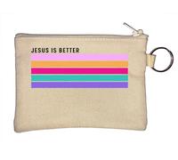 Monedero con diseño de Jesús is Better, color beige, beige, Talla única