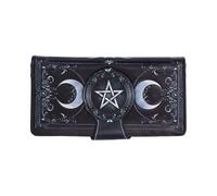 Monedero con diseño de luna triple en relieve, 10 cm x 3 cm x 19 cm