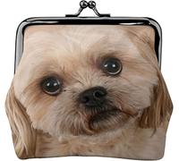 Monedero con diseño de retrato de un lindo perro Shitzu para mujeres y niñas, exquisito monedero pequeño, Como se muestra en la imagen, Talla única, Organizador de bolsas