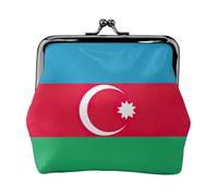 Monedero con estampado de bandera de Azerbaiyán, cartera minimalista ligera para festivales de música y conciertos, Black, Talla única, Decoración de arte