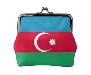 Monedero con estampado de bandera de Azerbaiyán, cartera minimalista ligera para festivales de música y conciertos, Black, Talla única, Decoración de arte