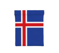 Monedero con estampado de bandera de Ghana, organizador de monedas, soporte de cambio, cartera de viaje pequeña, para monedas, cambio de auriculares, Bandera de Islandia, One Size, Moderno