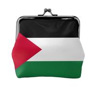Monedero con estampado de bandera de Palestina, cartera minimalista ligera para festivales de música y conciertos, Black, Talla única, Decoración de arte