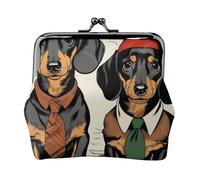 Monedero con estampado de perros Corgi, elegante, único, lindo monedero con cierre de beso, impermeable, para monedas
