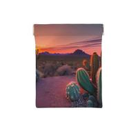 Monedero con estampado del desierto de cactus, organizador de monedas, soporte de cambio, cartera de viaje pequeña, para monedas, cambio, auriculares, Puesta de sol del desierto de cactus, One Size,