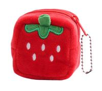 Monedero con forma de fruta para niñas y mujeres, bolso pequeño con cremallera, para festivales de Navidad, regalos populares entre los que aman la individualidad, fresa, Mass Beauty