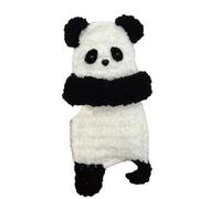 Monedero con Forma de Gato, Llavero y Estuche para pintalabios. Bonito y Suave Llavero de Peluche de Animal Tejido a Mano, Colgante para Bolso y Estuche para Auriculares. (Panda)