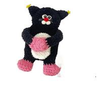 Monedero con Forma de Gato, Llavero y Estuche para pintalabios. Bonito y Suave Llavero de Peluche de Animal Tejido a Mano, Colgante para Bolso y Estuche para Auriculares. (Gato)