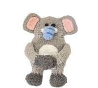 Monedero con Forma de Gato, Llavero y Estuche para pintalabios. Bonito y Suave Llavero de Peluche de Animal Tejido a Mano, Colgante para Bolso y Estuche para Auriculares. (Elefantes)