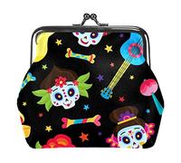 Monedero con hebilla de brújula de calavera pirata, bolsa de mano con hebilla, bolsa de mano con cierre de beso, monedero con cierre floral para mujeres y niñas, Multicolor 10, Talla única,